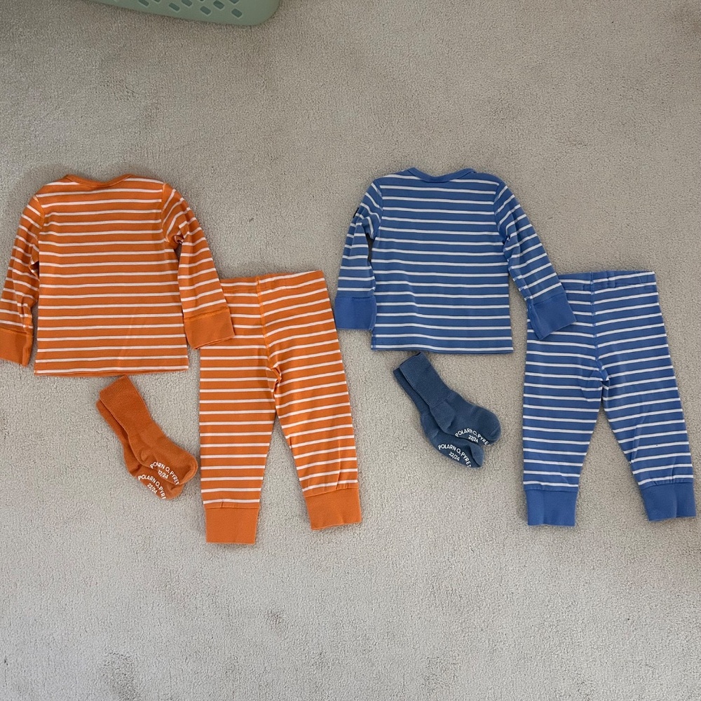 Polarn O Pyret two striped outfits size 1-1.5 years and 1.5-2 years - Picture 5 of 5